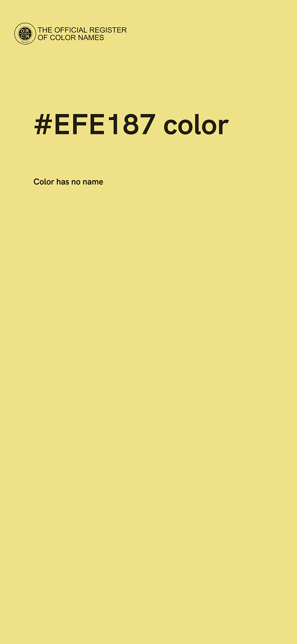 #EFE187 color image