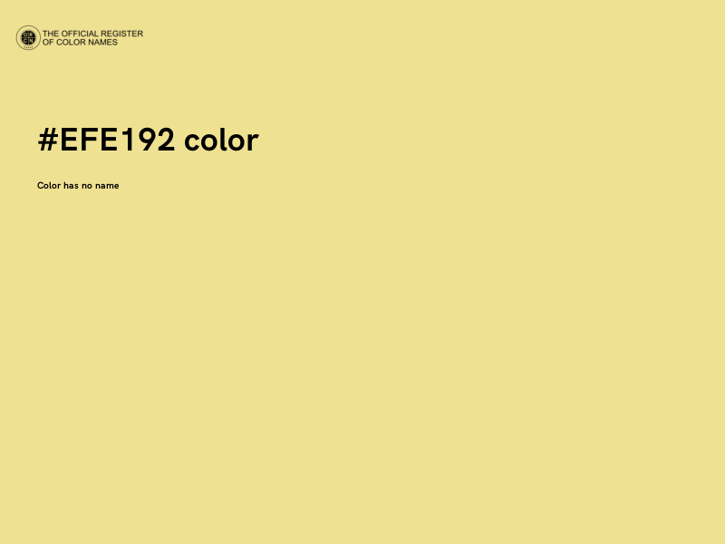 #EFE192 color image