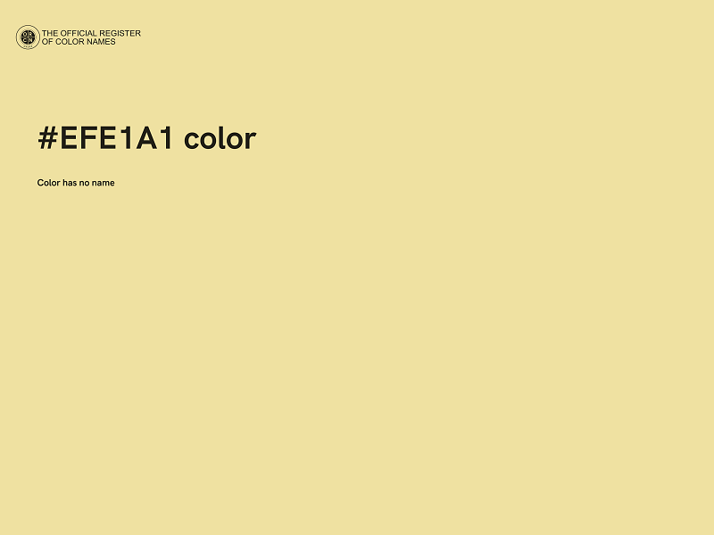 #EFE1A1 color image