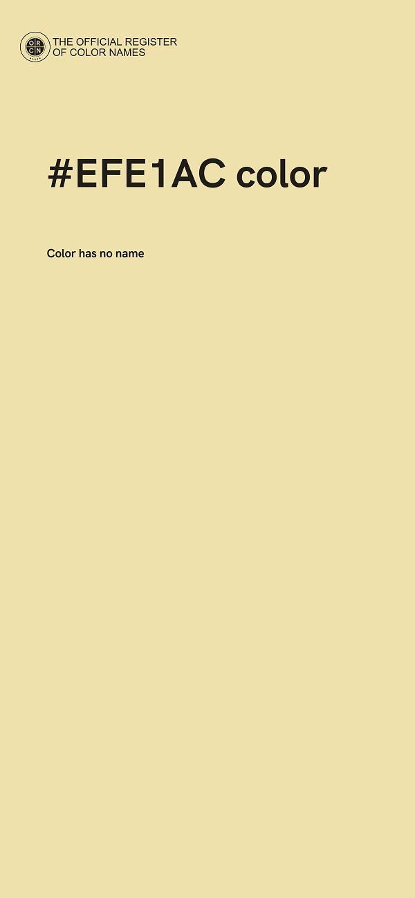 #EFE1AC color image