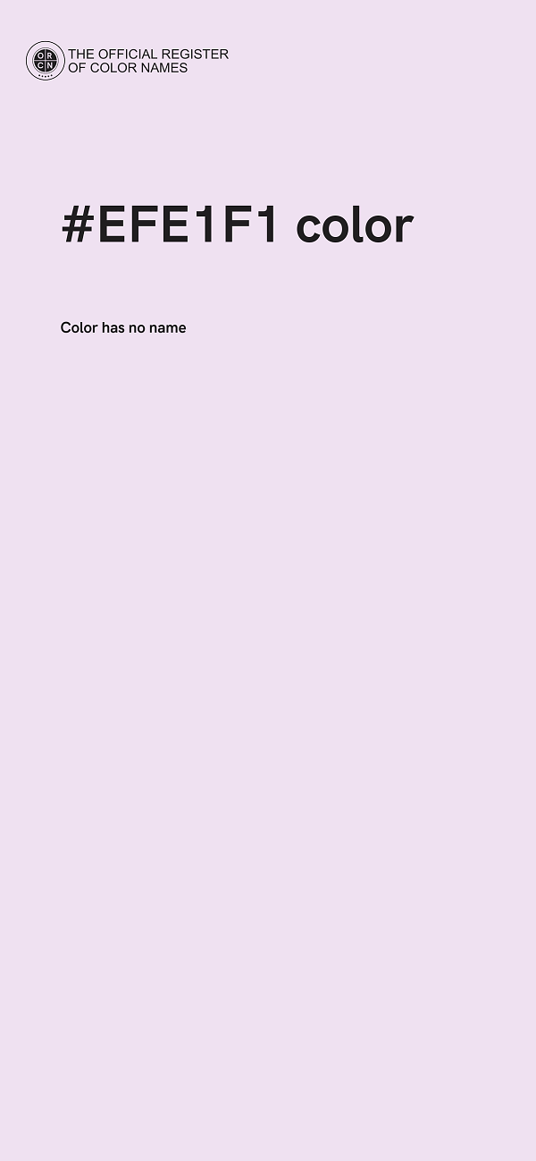 #EFE1F1 color image