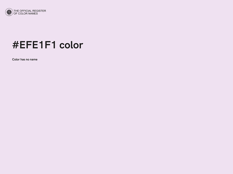 #EFE1F1 color image