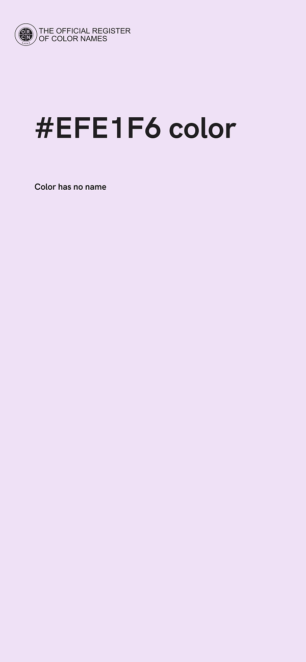 #EFE1F6 color image