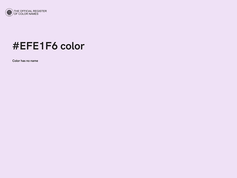 #EFE1F6 color image
