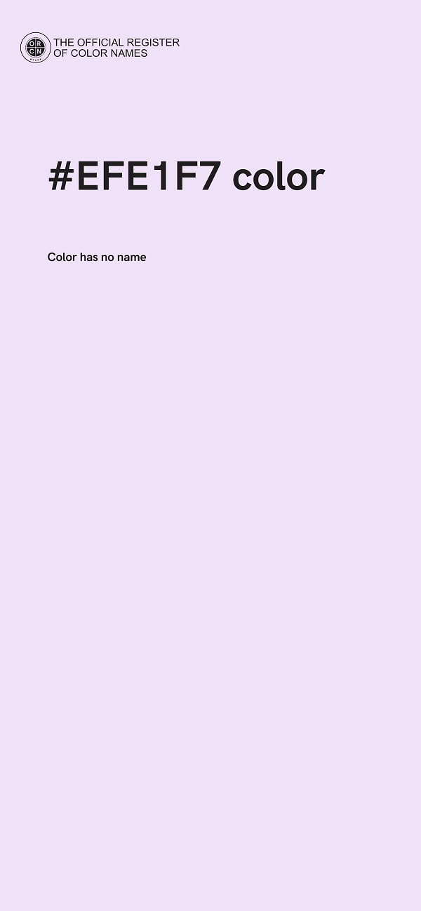 #EFE1F7 color image