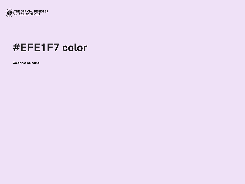 #EFE1F7 color image