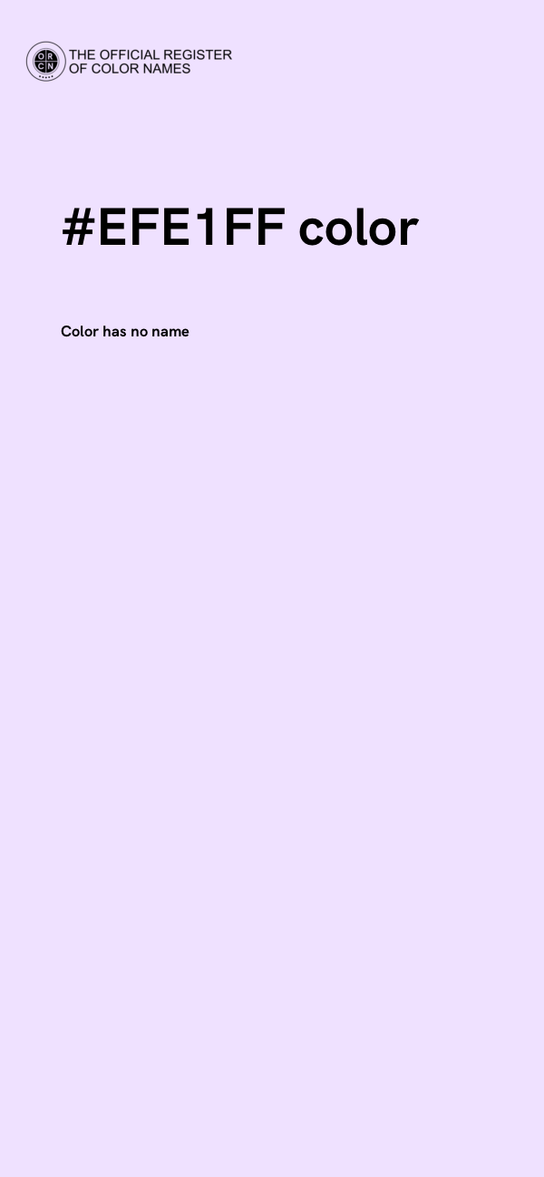 #EFE1FF color image