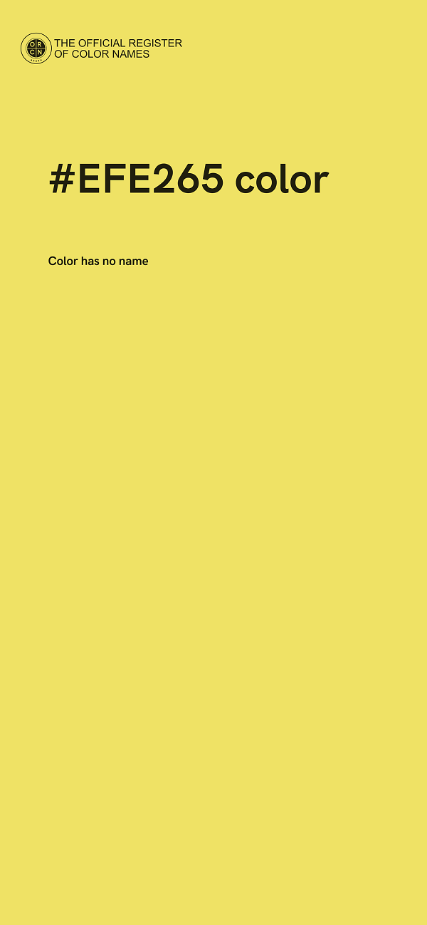 #EFE265 color image