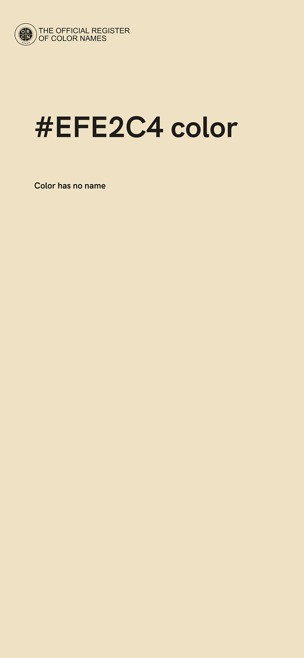 #EFE2C4 color image