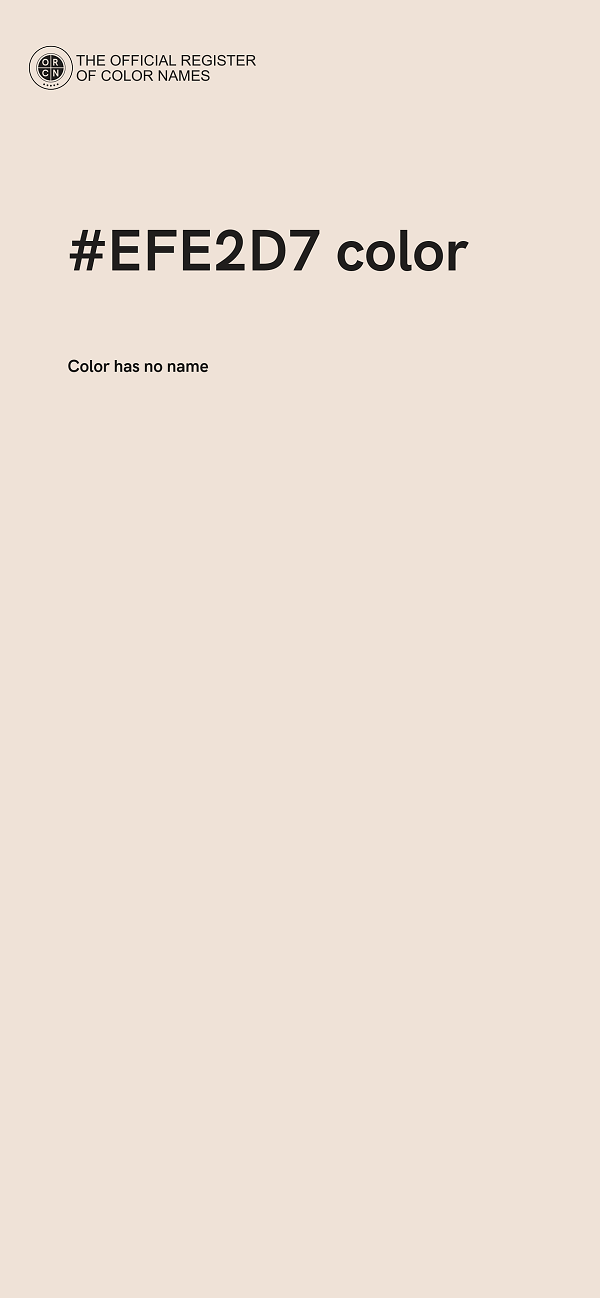 #EFE2D7 color image