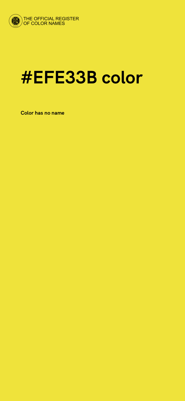 #EFE33B color image
