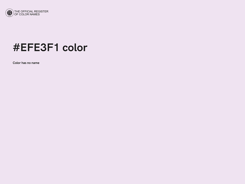 #EFE3F1 color image