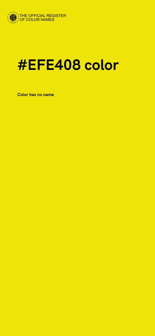 #EFE408 color image