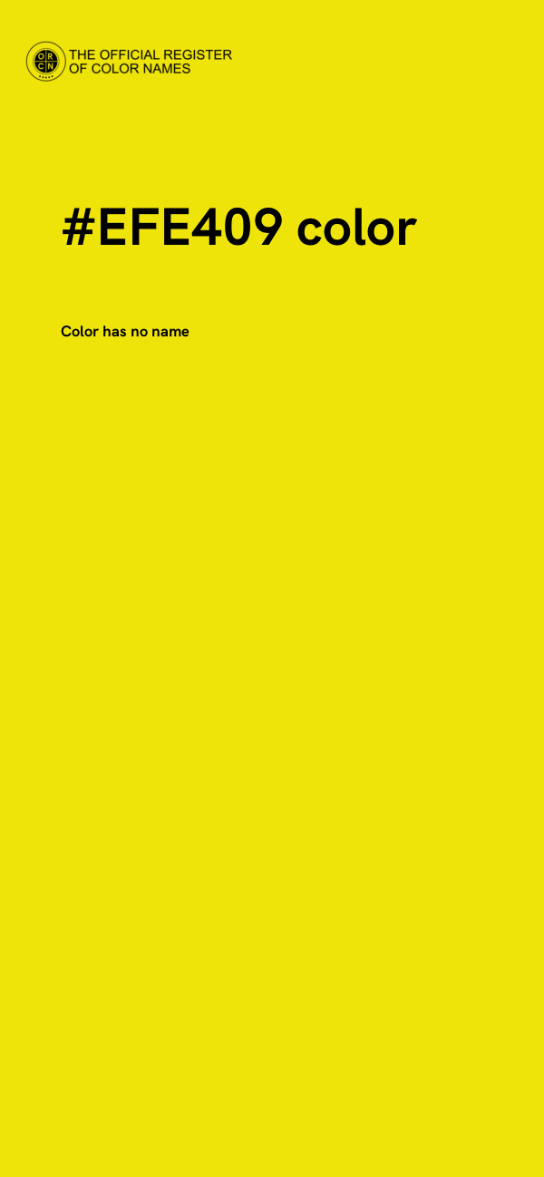#EFE409 color image