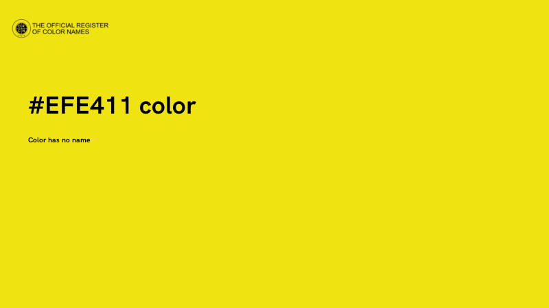 #EFE411 color image