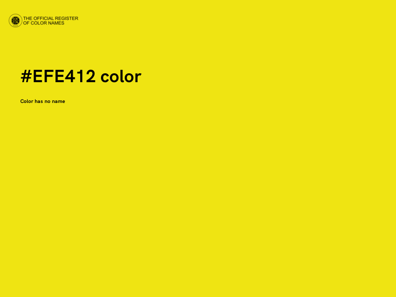 #EFE412 color image