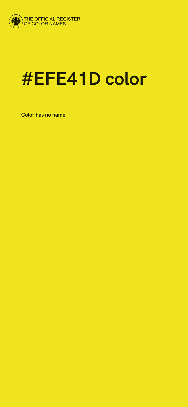 #EFE41D color image