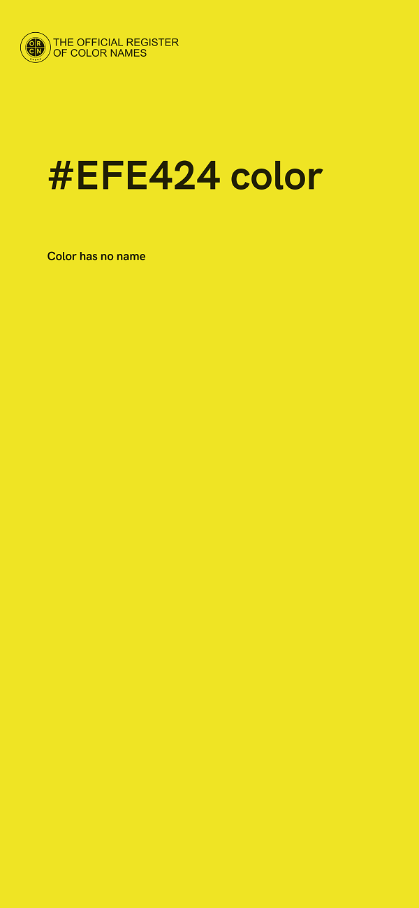 #EFE424 color image