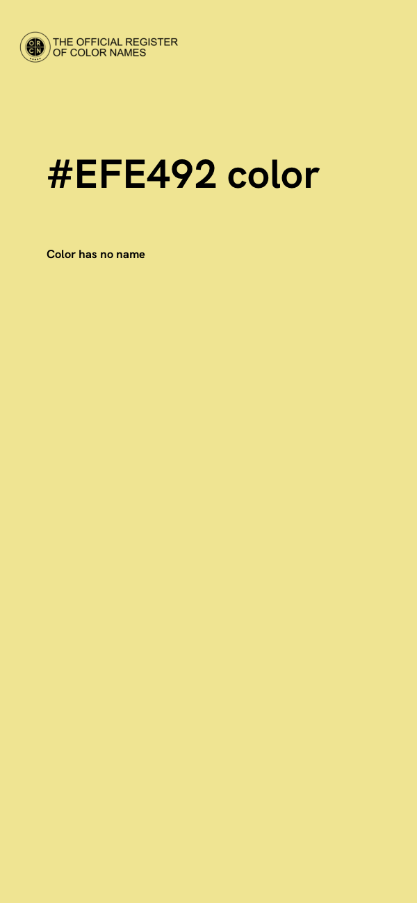 #EFE492 color image