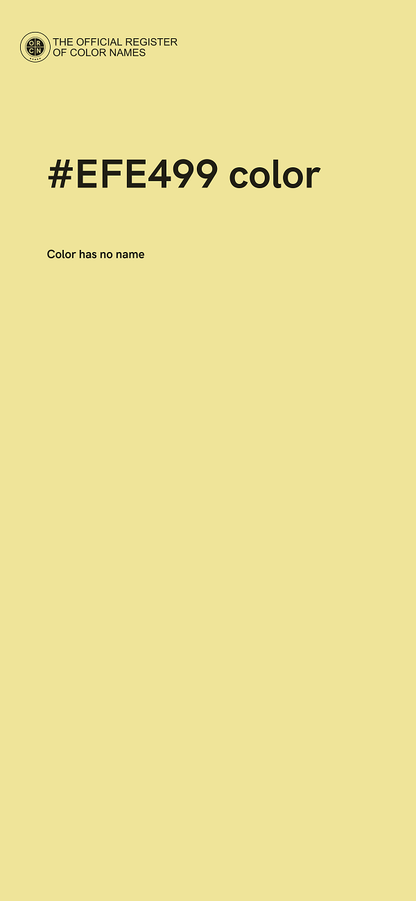 #EFE499 color image