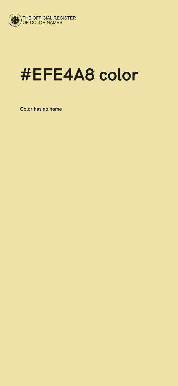 #EFE4A8 color image