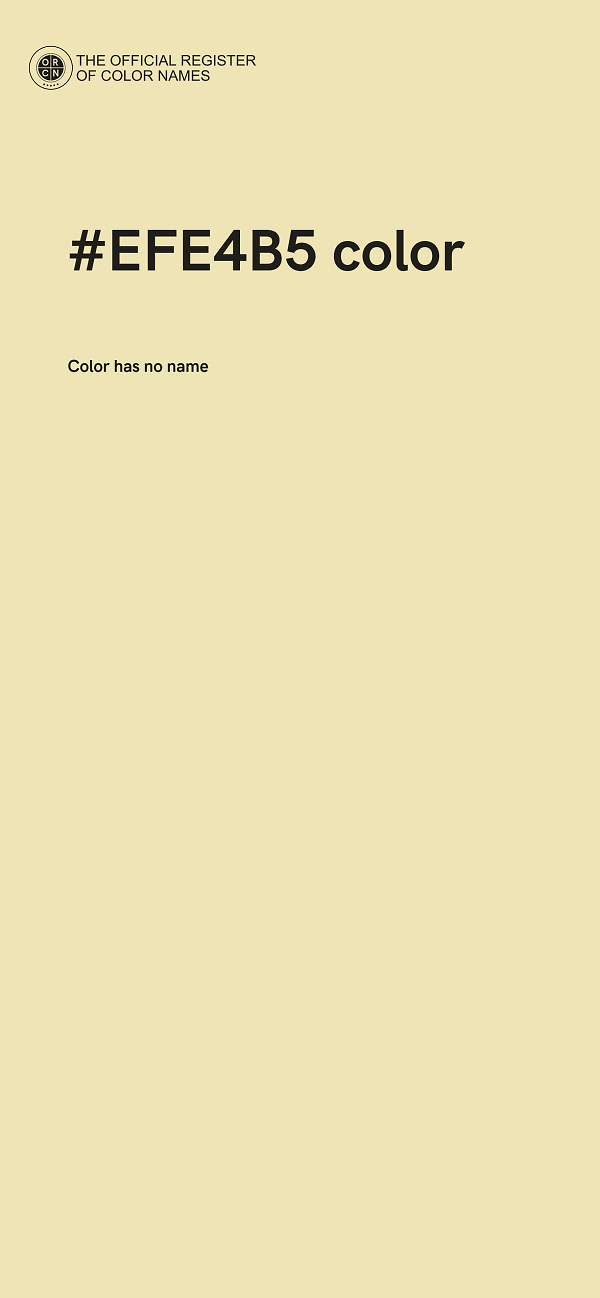 #EFE4B5 color image