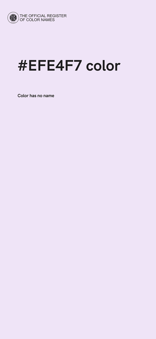 #EFE4F7 color image