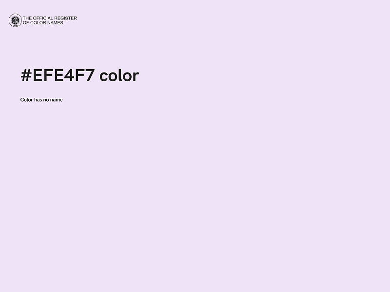 #EFE4F7 color image