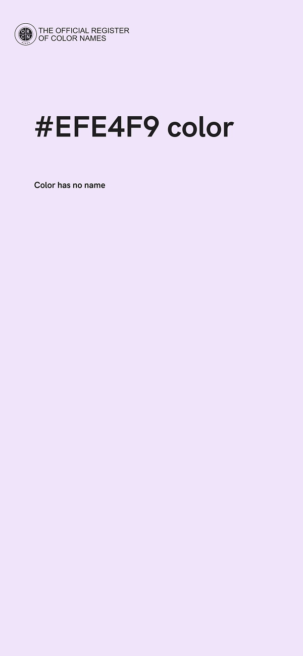 #EFE4F9 color image