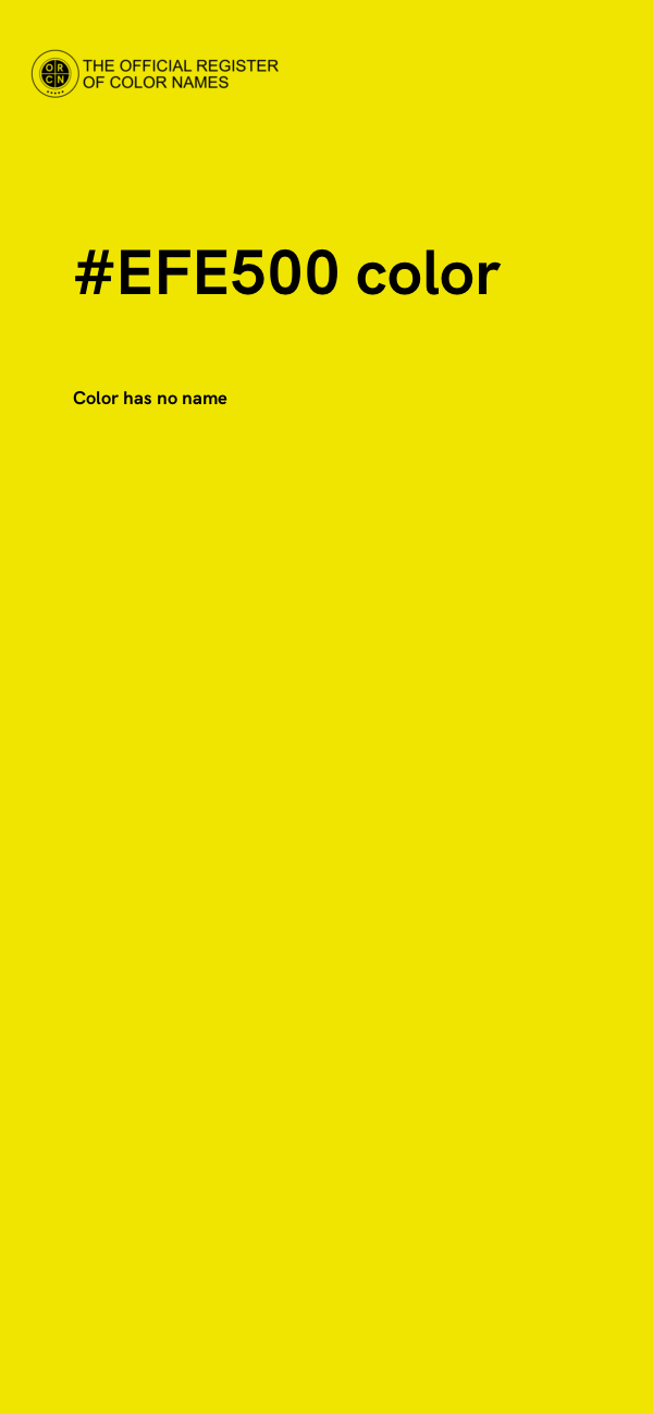 #EFE500 color image