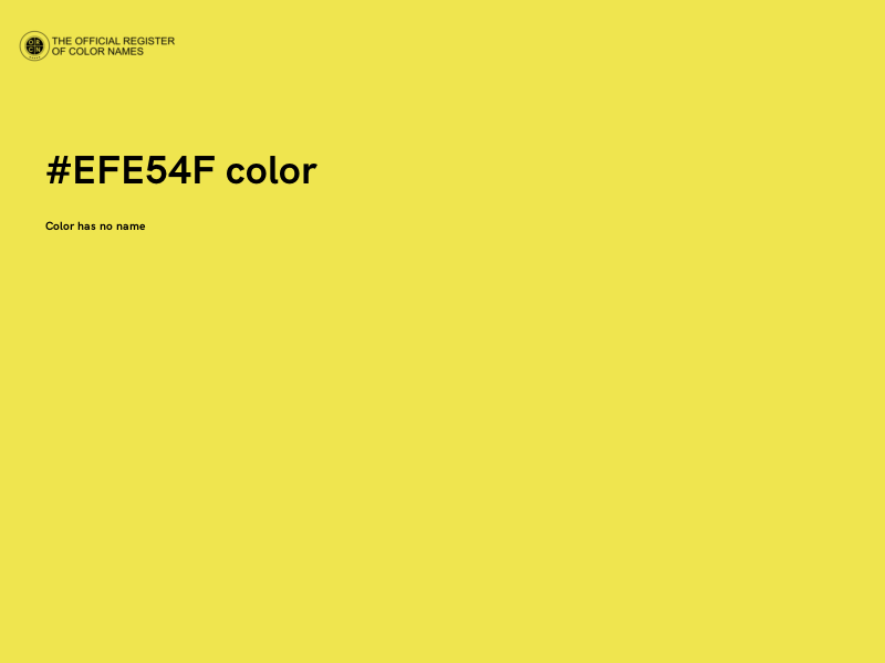 #EFE54F color image