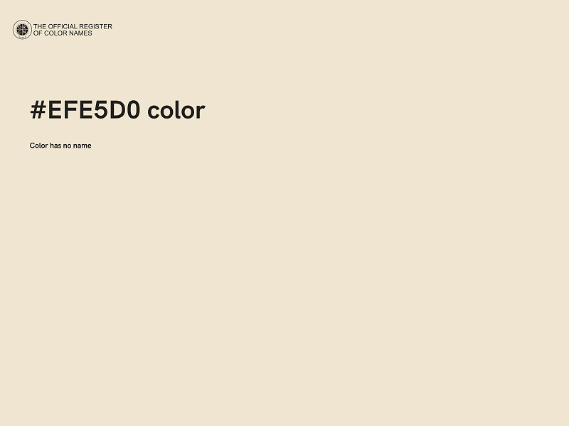 #EFE5D0 color image