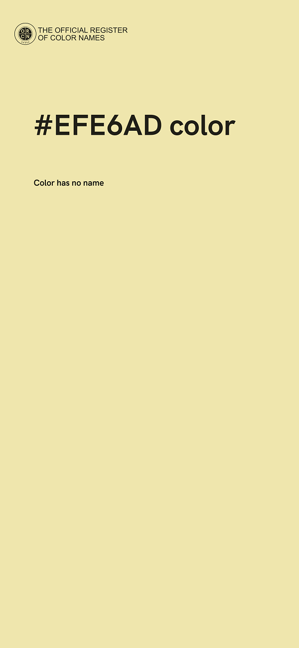 #EFE6AD color image