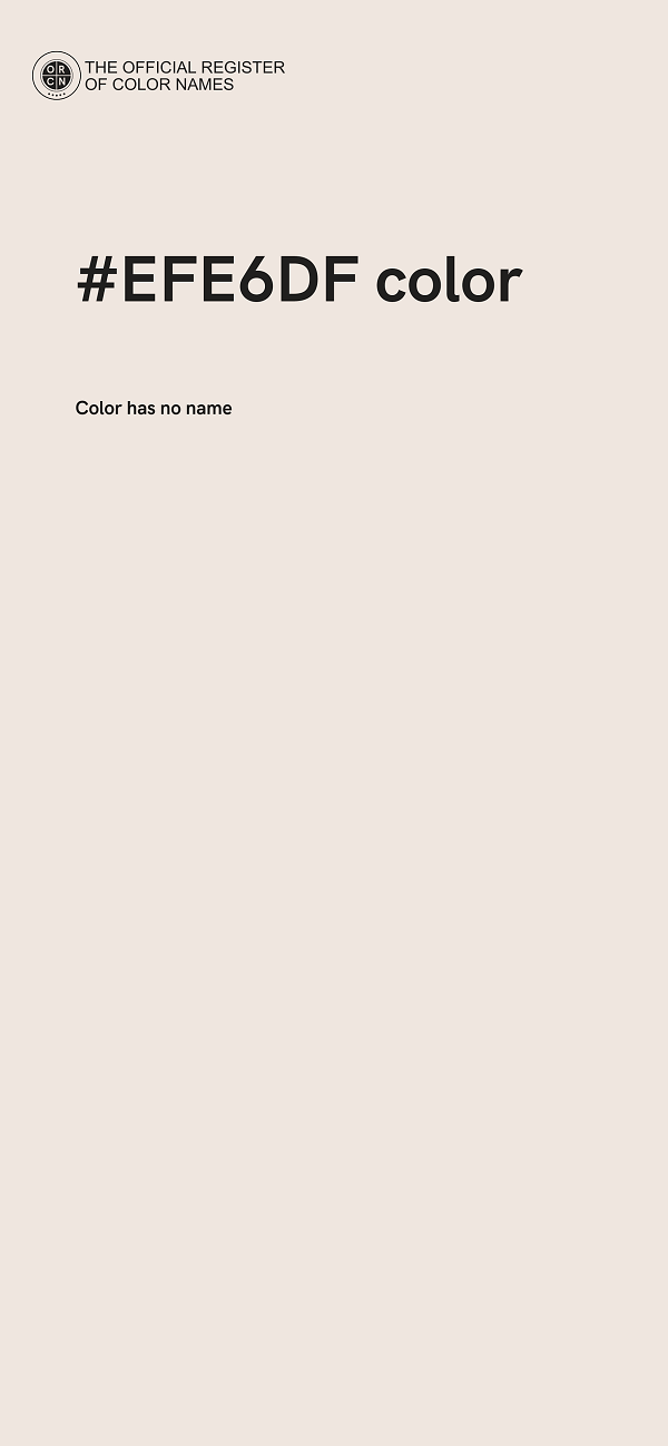 #EFE6DF color image