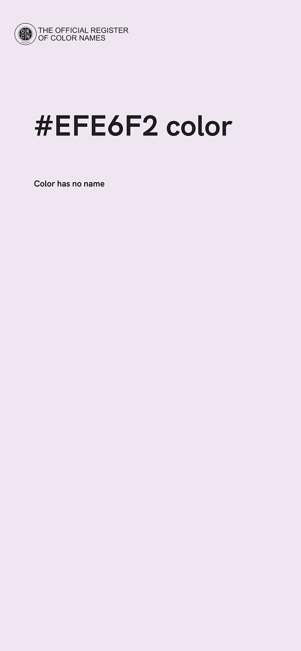 #EFE6F2 color image