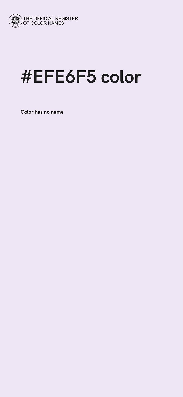 #EFE6F5 color image