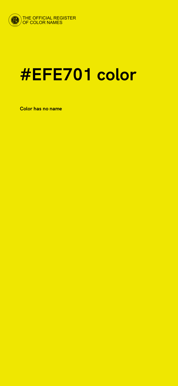 #EFE701 color image
