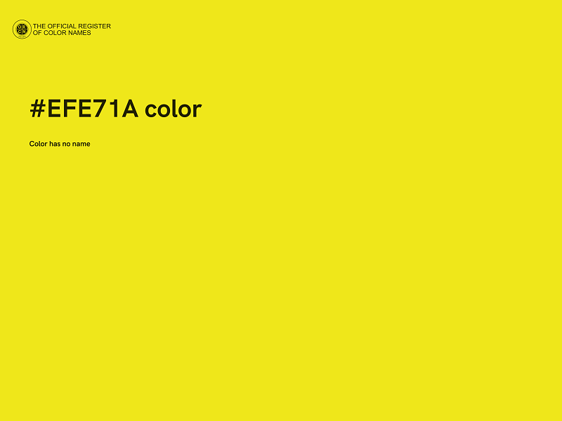 #EFE71A color image