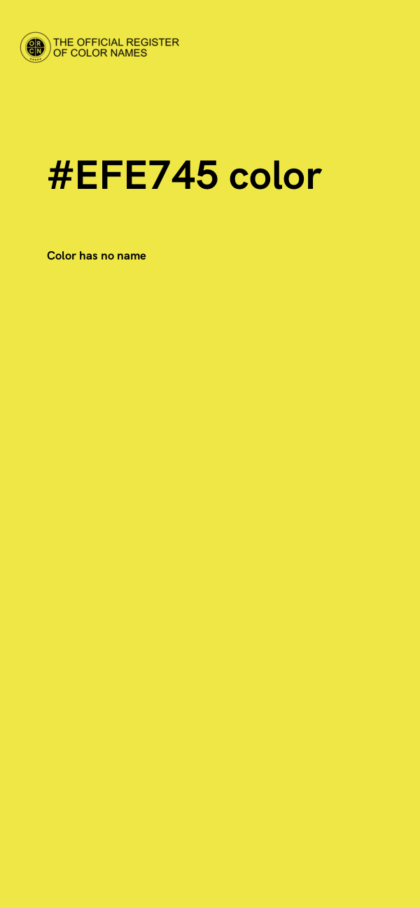 #EFE745 color image