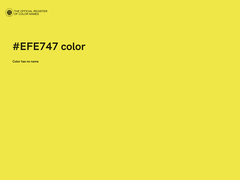#EFE747 color image
