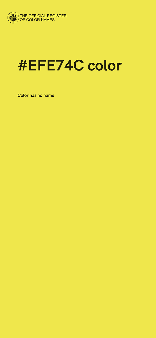#EFE74C color image