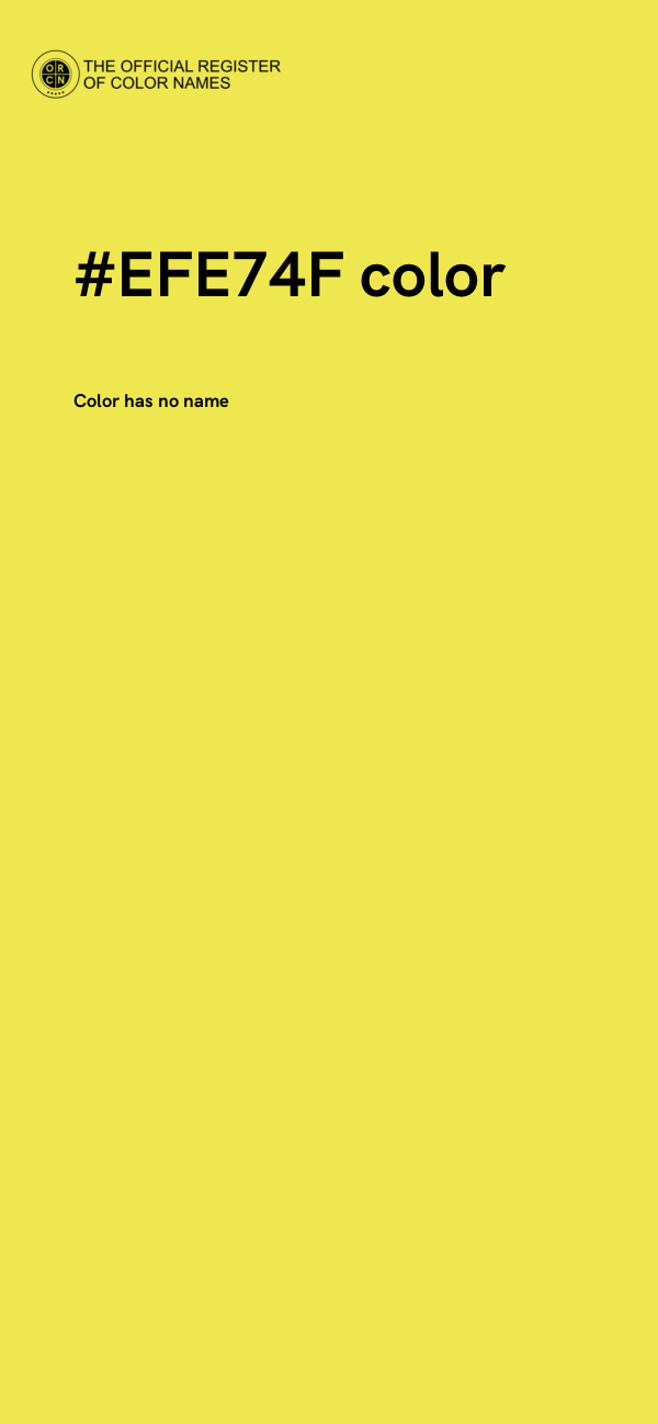 #EFE74F color image