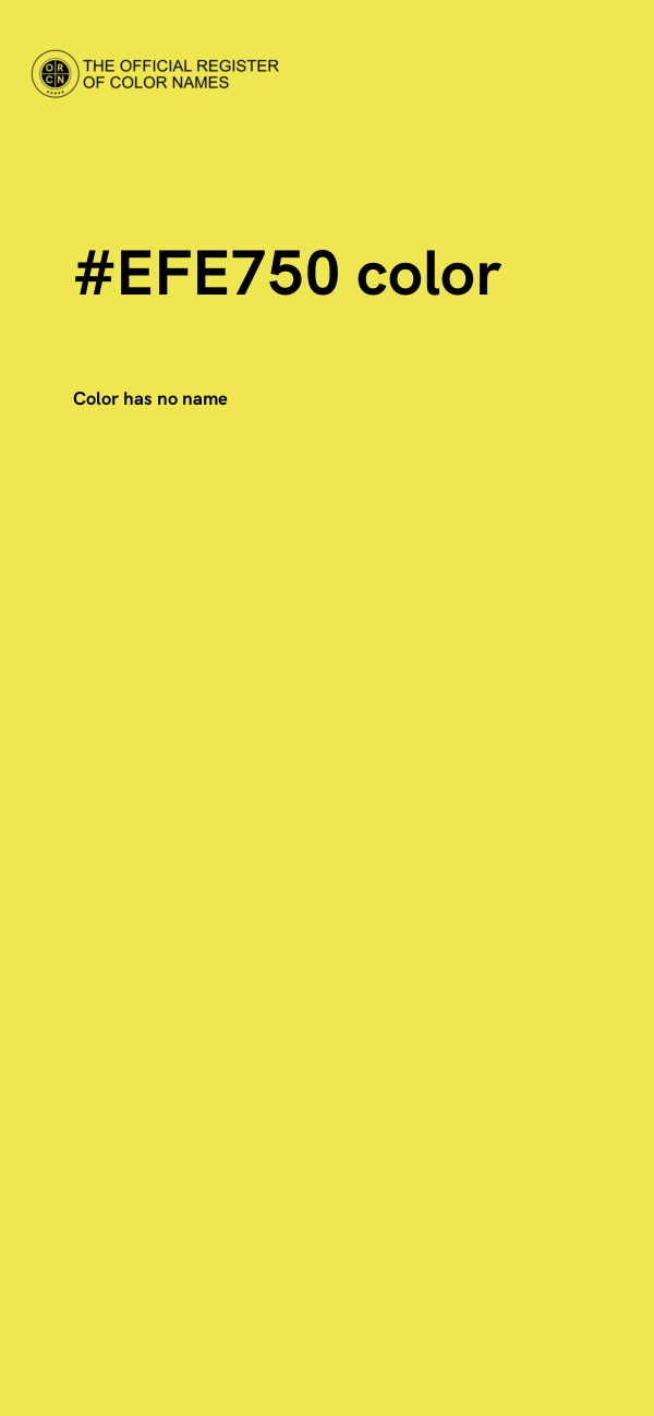 #EFE750 color image