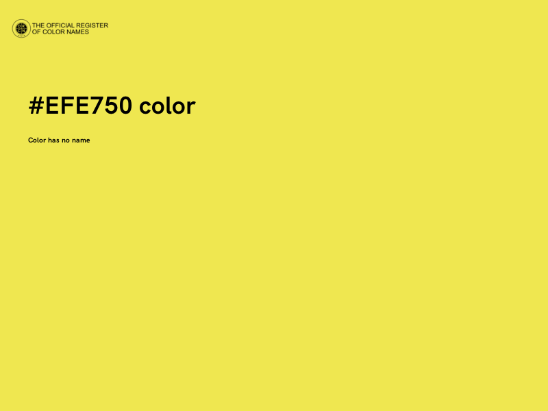 #EFE750 color image
