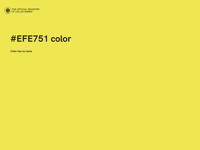 #EFE751 color image