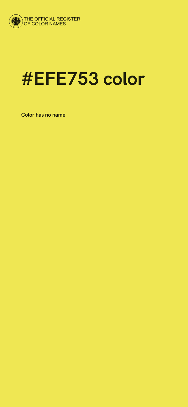 #EFE753 color image