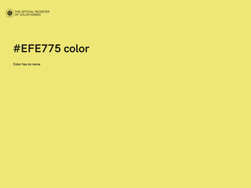 #EFE775 color image