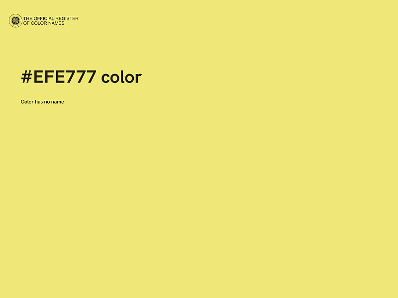 #EFE777 color image
