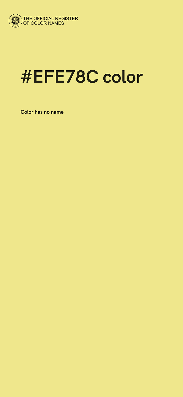 #EFE78C color image