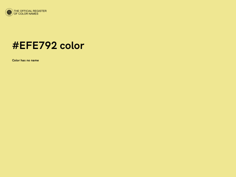 #EFE792 color image